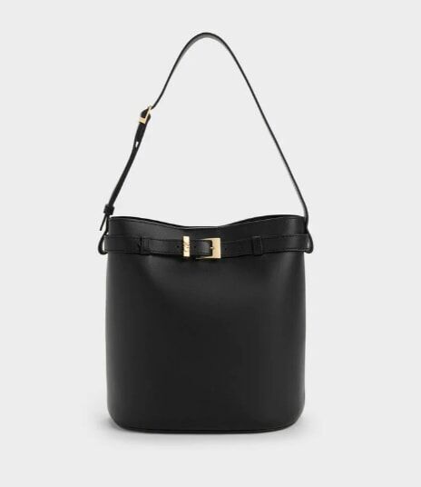 CHARLES & KEITH Jody 真皮水桶袋 (小CK）