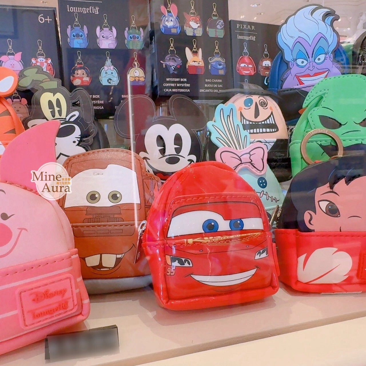 汽車總動員 Cars 閃電麥坤 Lightning McQueen 迷你後背包造型 零錢包 鑰匙圈 吊飾 盲選盒 盲盒 -香港迪士尼樂園