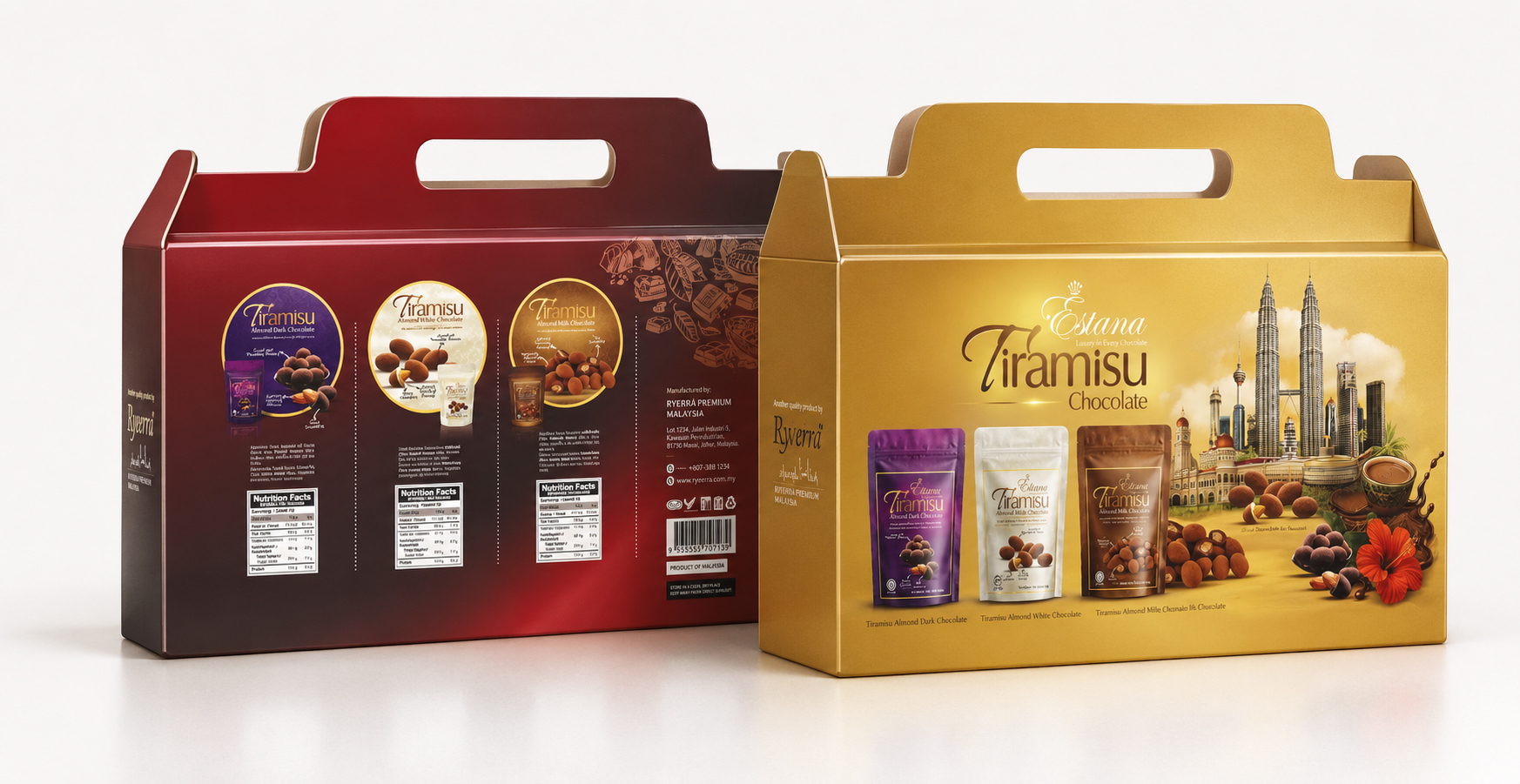 Gift Box Estana Tiramisu Chocolate (3x40g)