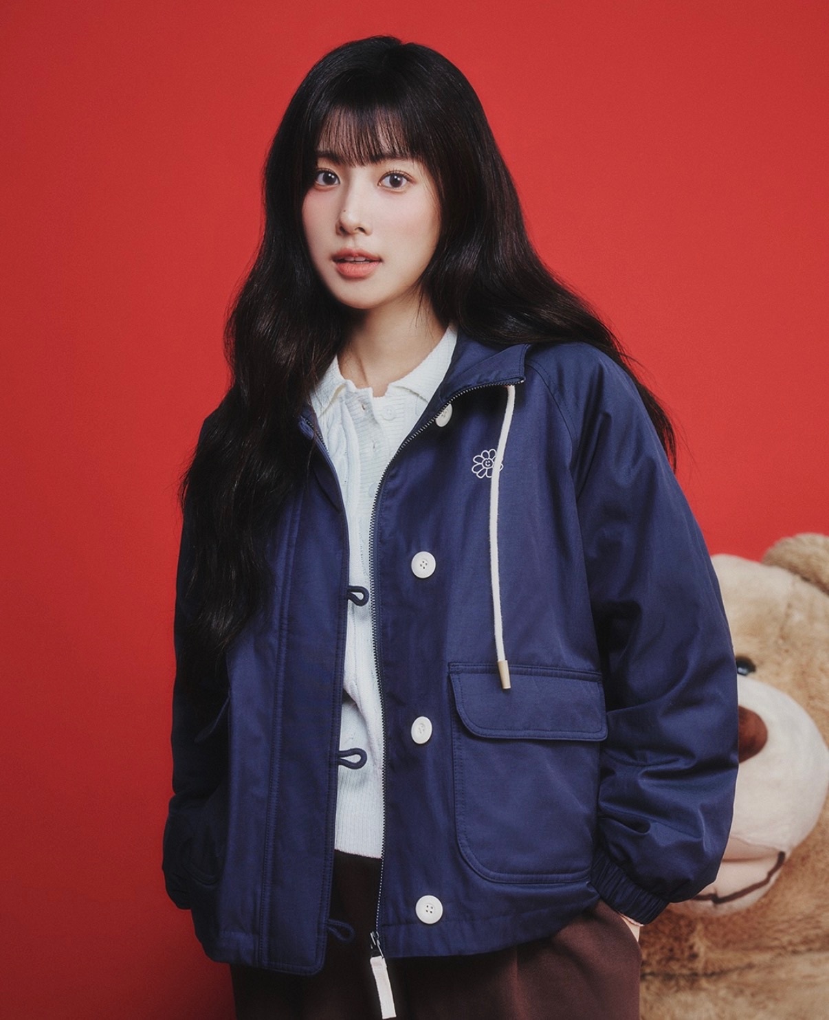 【隨時截單！大癲22折優惠預訂】韓國 WHAT IT ISN'T WOMEN FLORY HOODED PADDED JUMPER（2色）
