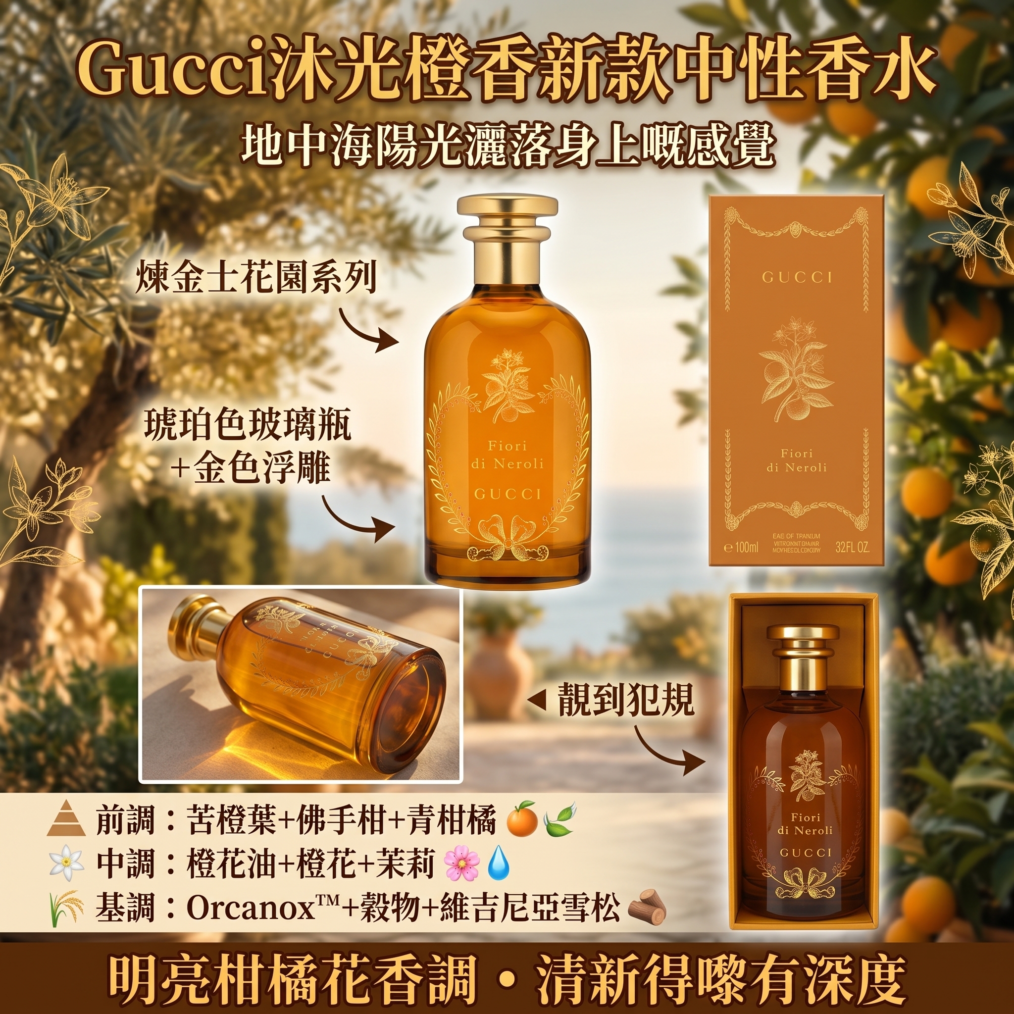 Gucci沐光橙香新款中性香水