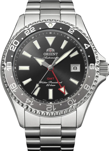 萬年鐘錶 - 東方錶  ORIENT   Mako GMT  黑面潛水機械男錶 RA-BC0001B 錶徑 : 42.8mm