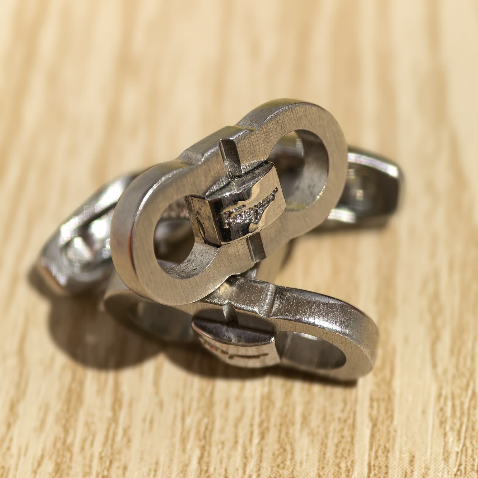 USED FERRAGAMO 袖口鈕/Cufflinks 銀色金屬袖扣 #香榭站正品