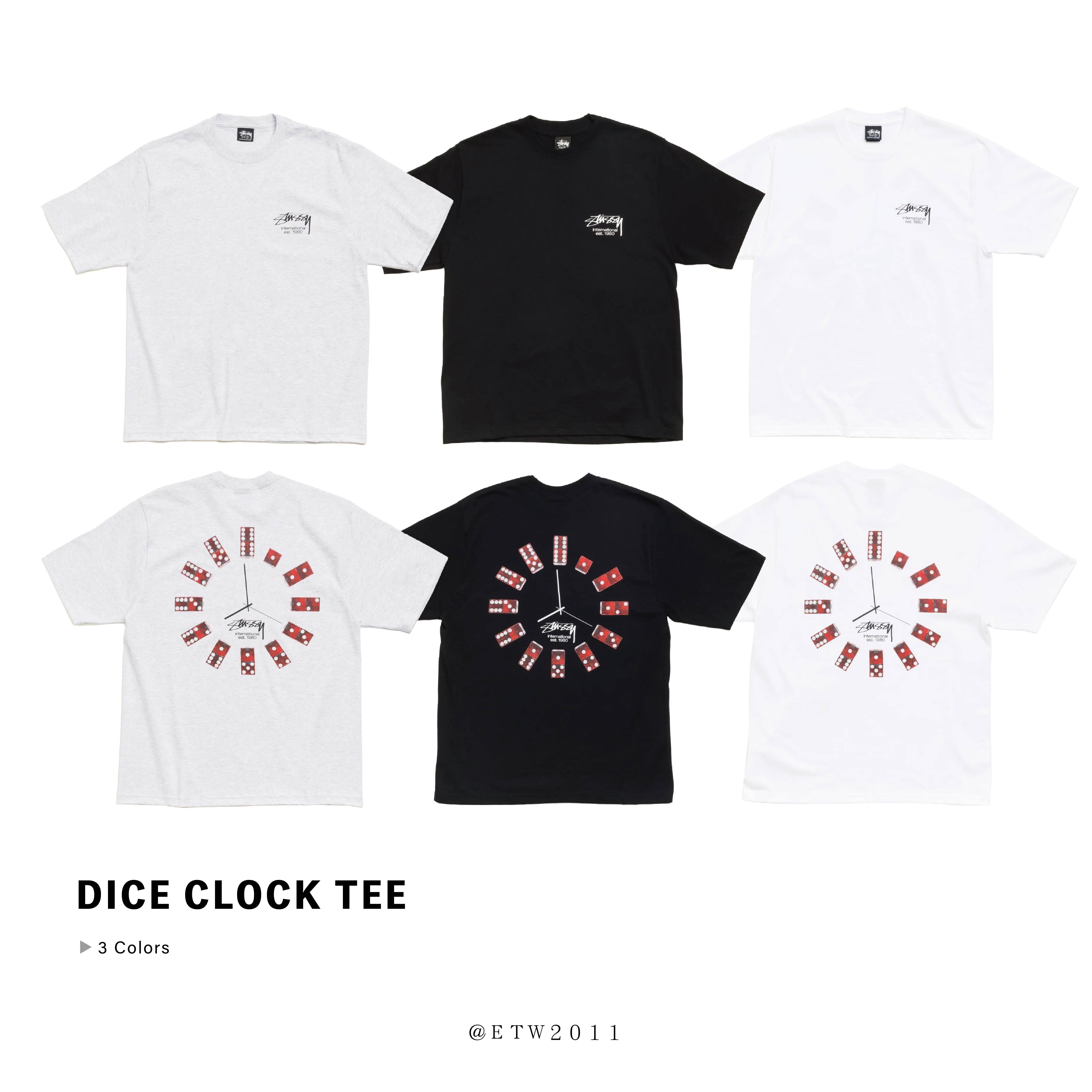 ☆ETW☆【EASY TO WEAR】Stussy DICE CLOCK TEE 骰子 時鐘 短T 春夏