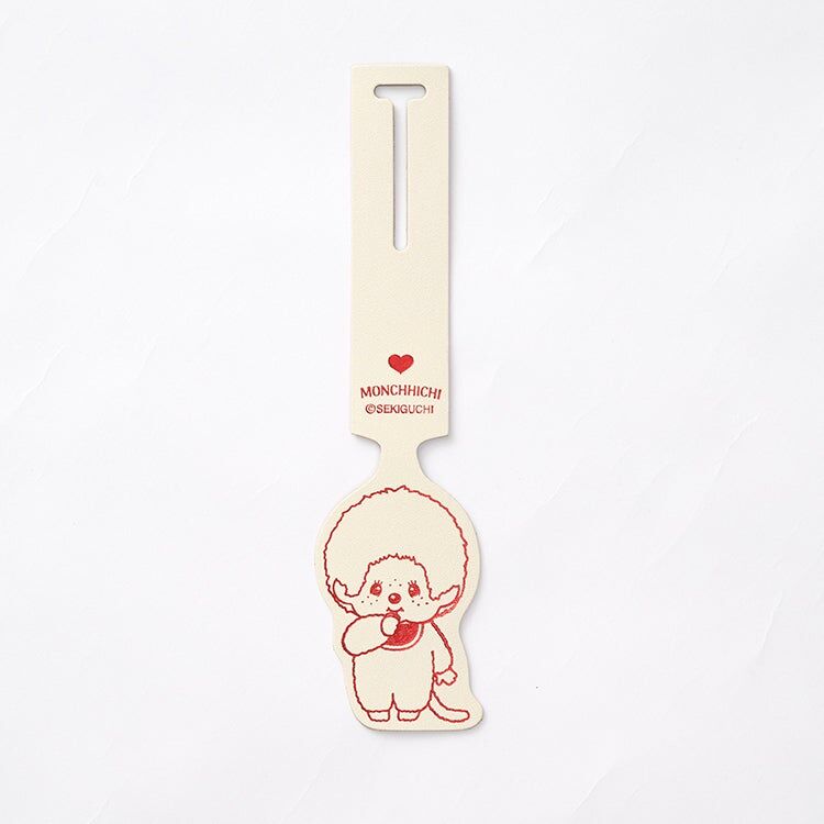 預購┃日本製 Monchhichi 夢奇奇 蒙奇奇 牛皮 行李吊牌