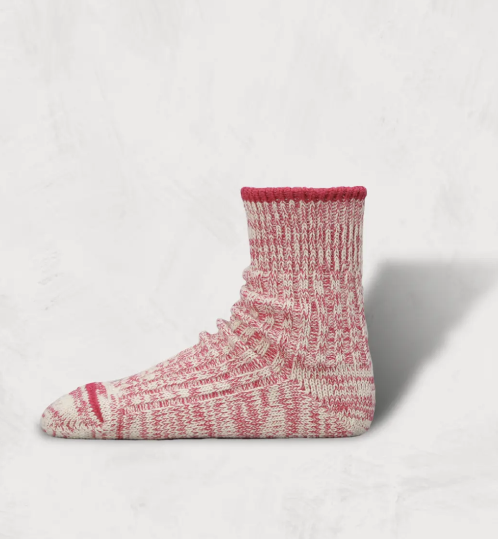 [現貨] Decka Low Gauge Ribbed Socks | Two-tone | PINK