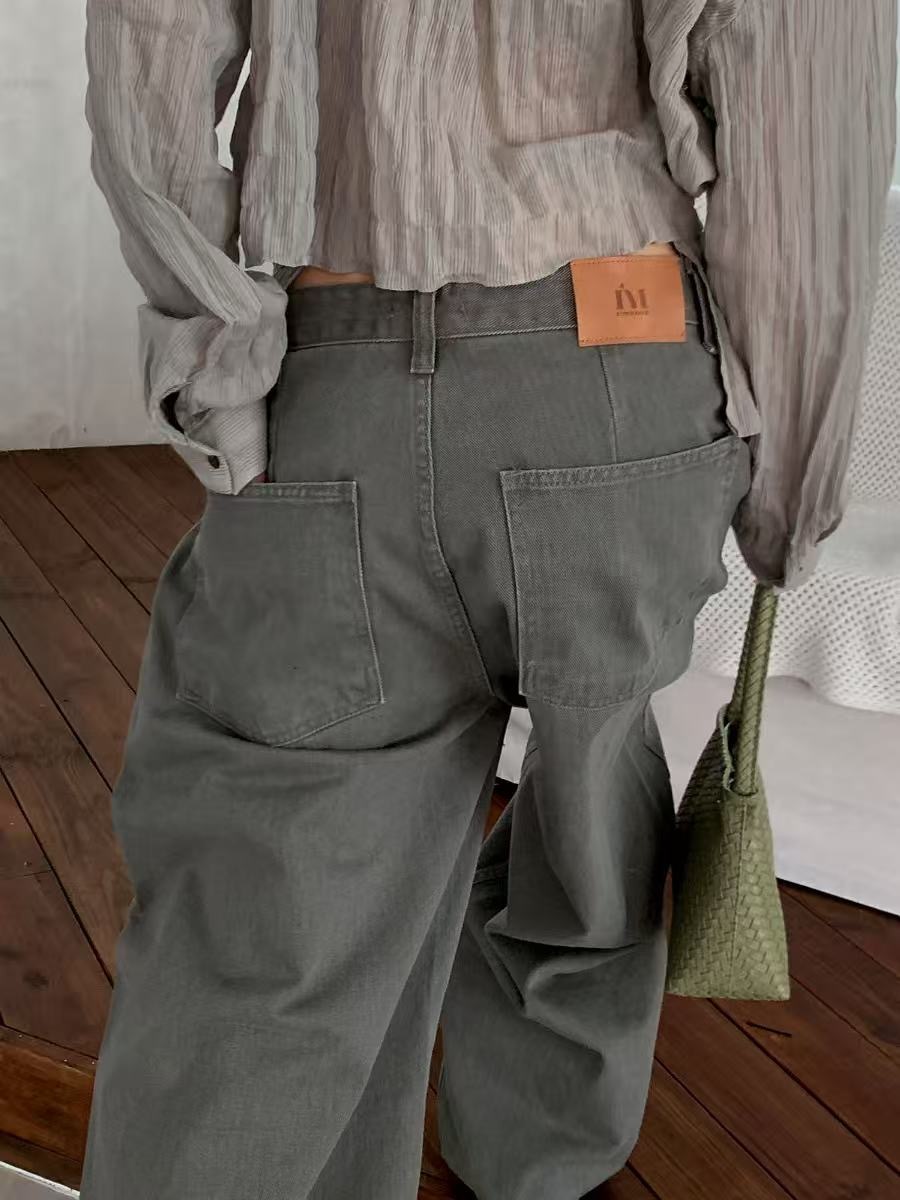 IF2620 Wide Slash Grey Jeans