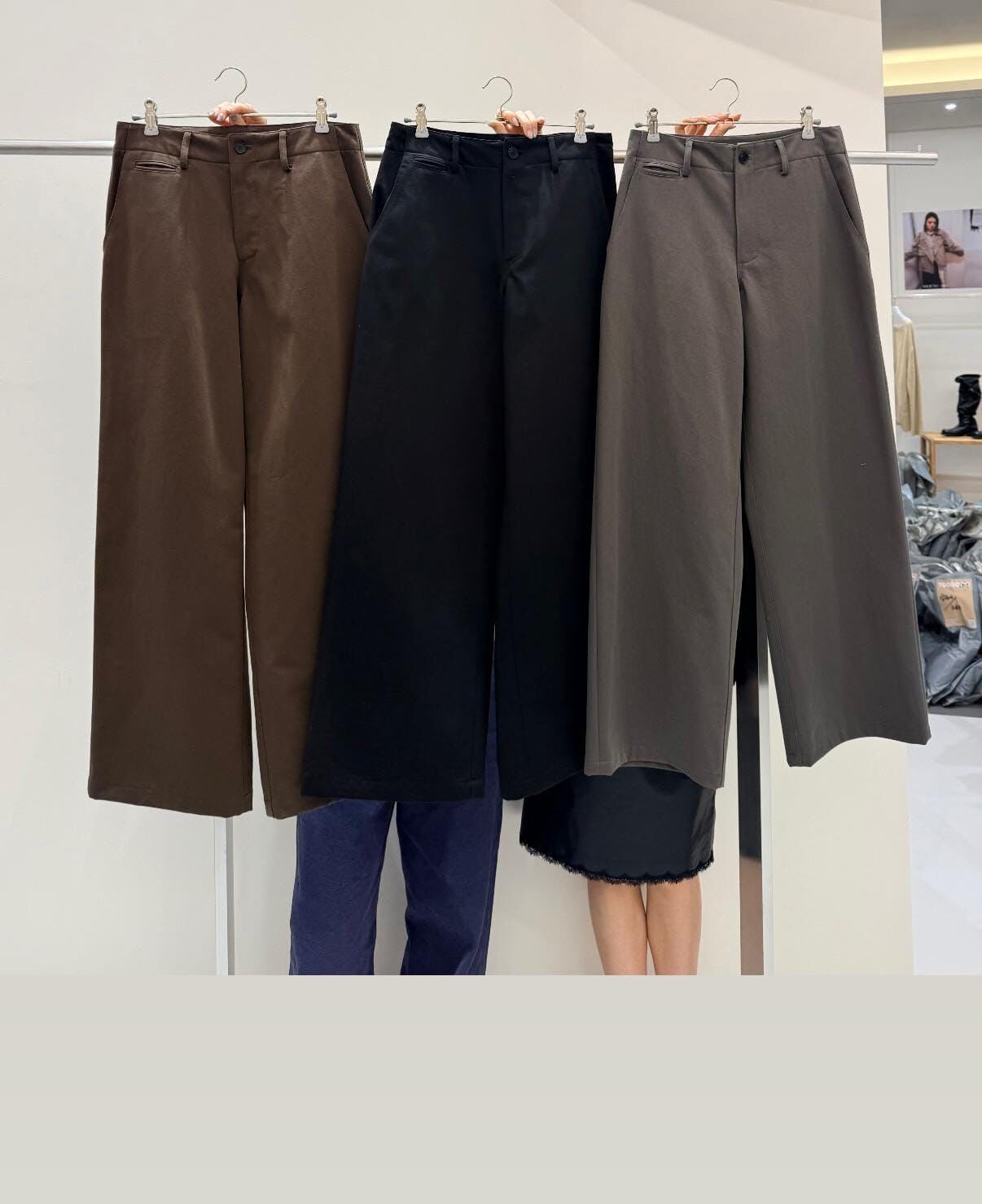 TG7137 不易起皺高腰直筒長褲