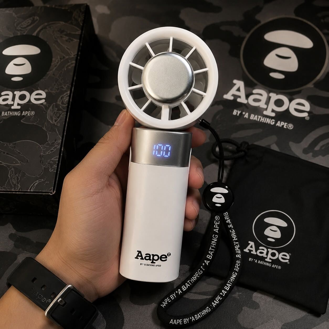 AAPE BY A BATHING APE 多功能 冰敷 隨身風扇