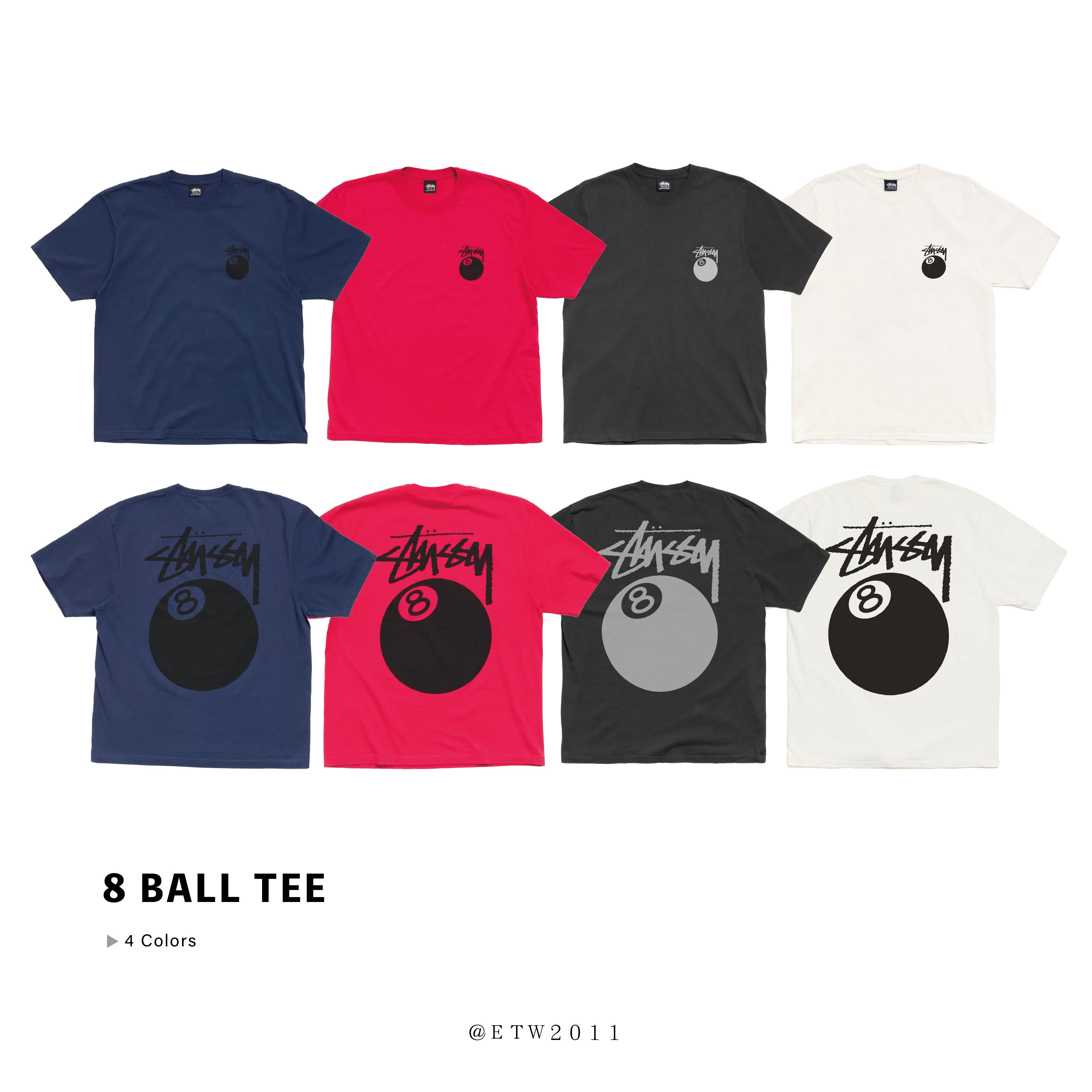 ☆ETW☆【EASY TO WEAR】Stussy 26SS 8 BALL TEE PIGMENT DYED 8號球 水洗 短T 草寫