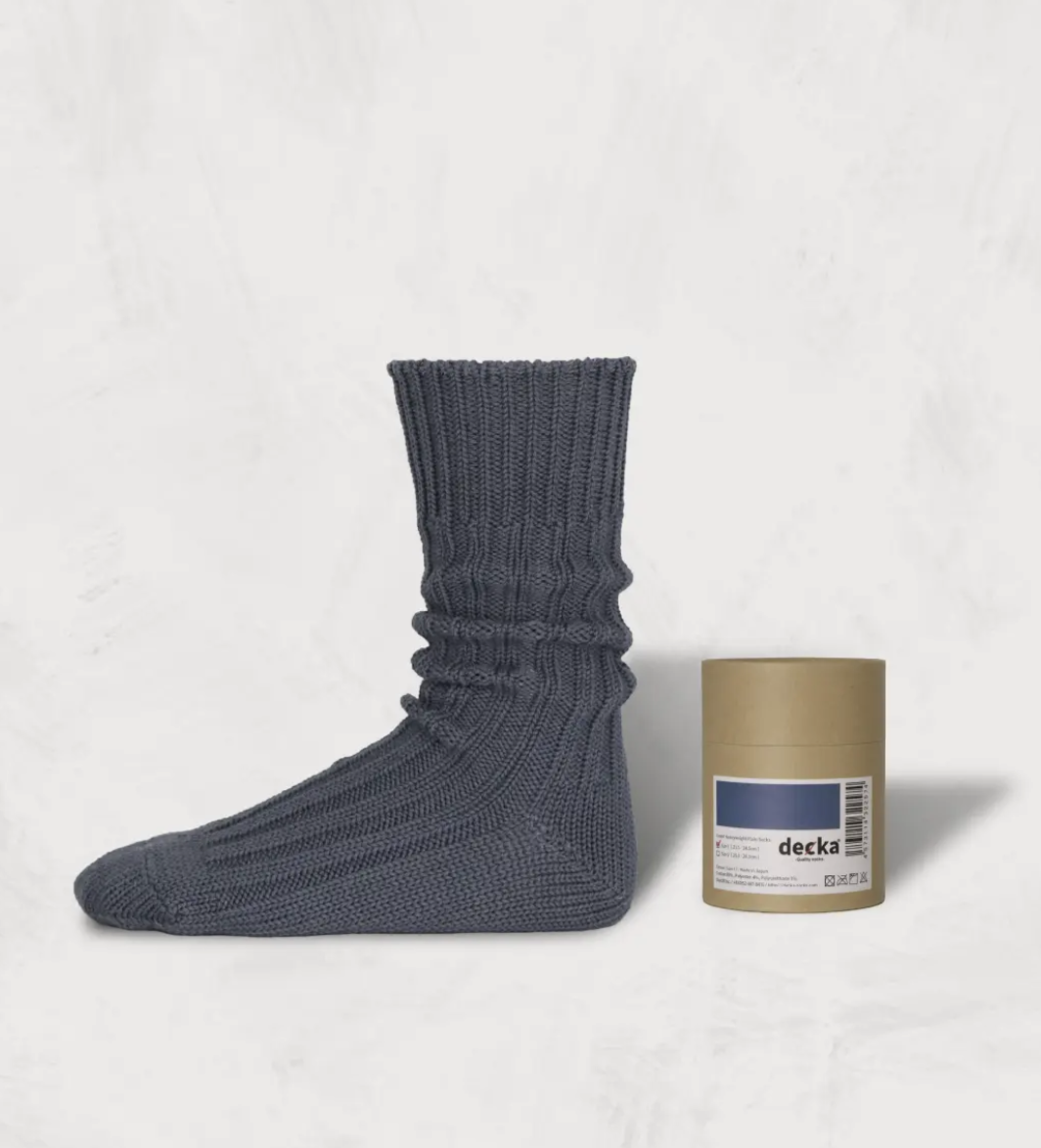 [現貨] Decka Cased Heavyweight Plain Socks | STONE