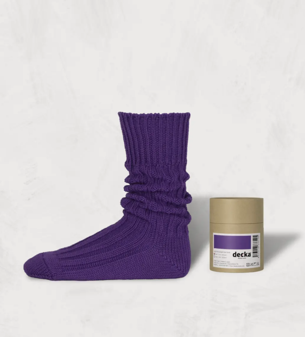 [現貨] Decka Cased Heavyweight Plain Socks | PURPLE