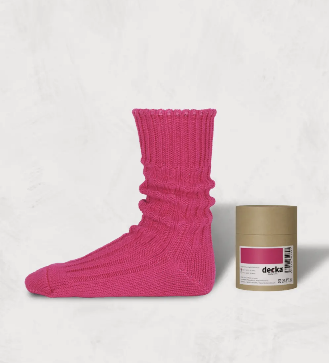 [現貨] Decka Cased Heavyweight Plain Socks | PINK