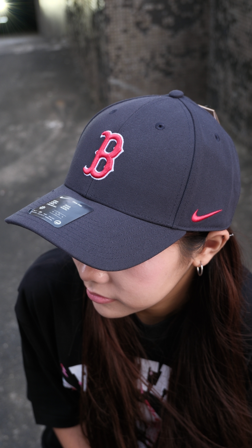 NIKE Club Unstructured Cap B紅襪 硬頂 扣子