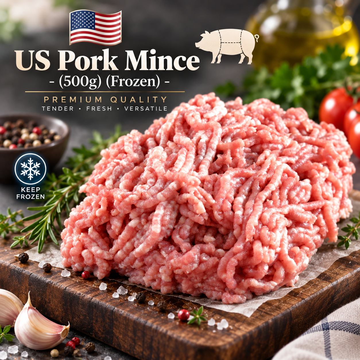 US Pork Mince - (500g) (Frozen)