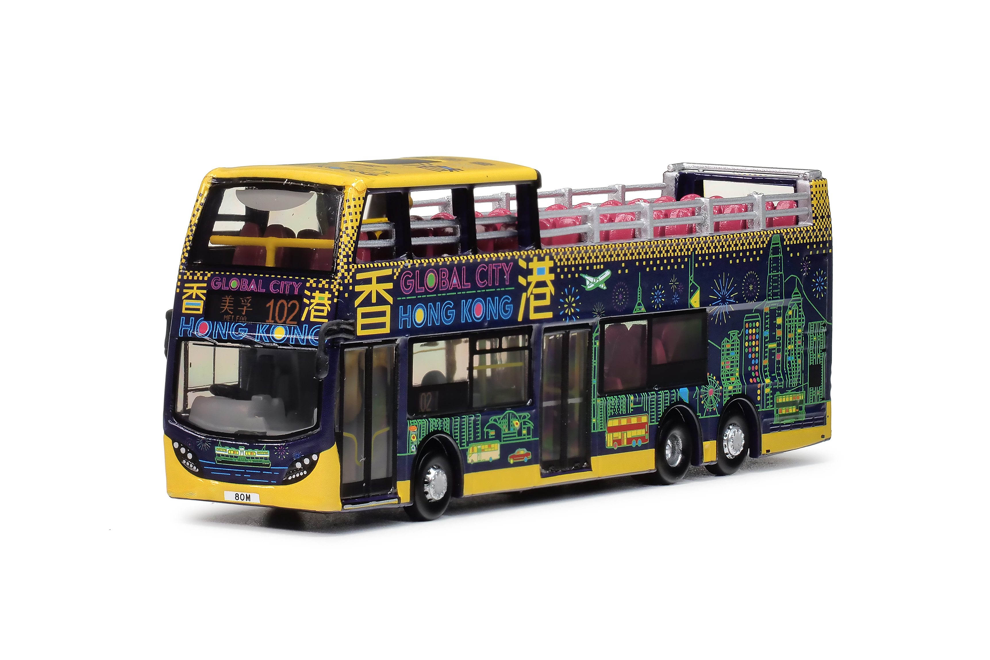 CR120007 1:120 Hong Kong Global City Open Top Bus (102)