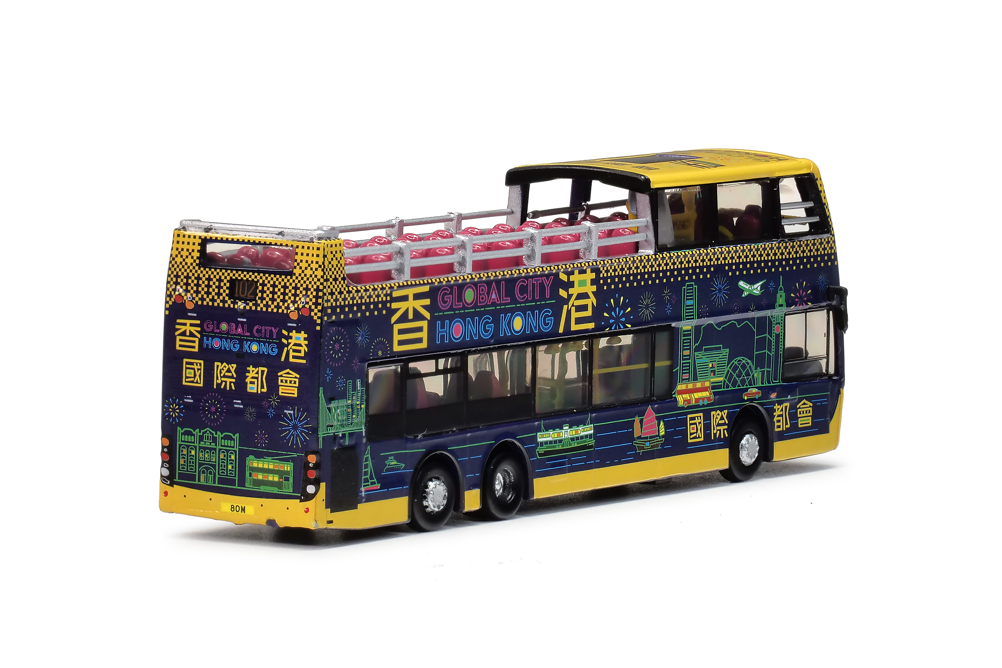 CR120007 1:120 Hong Kong Global City Open Top Bus (102)