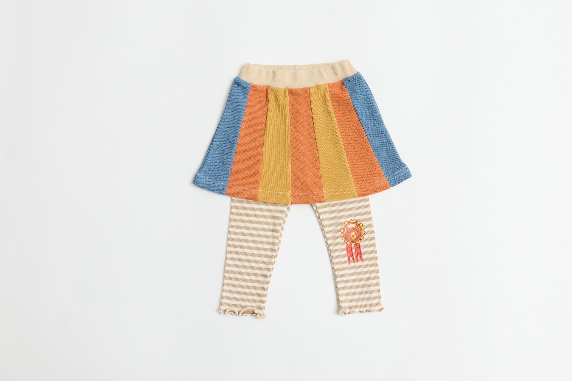 MIMICO Pretty Colorful Striped Skirt Leggings