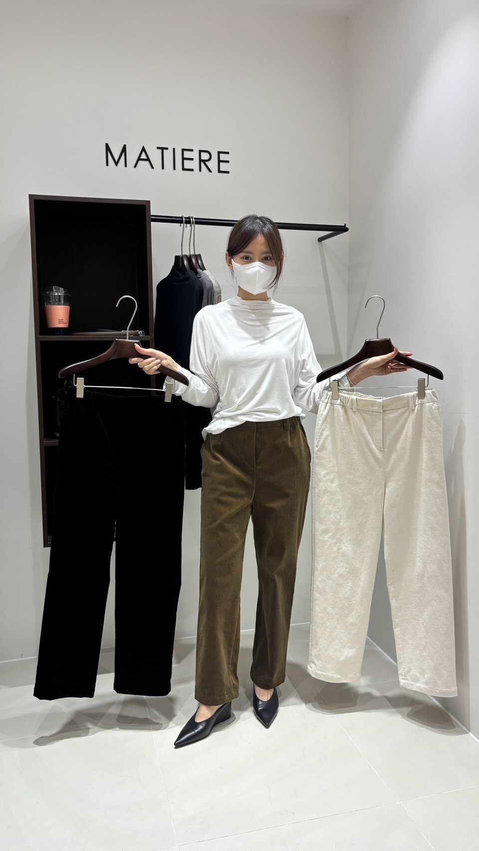 MA7113 復古天鵝絨感顯瘦修腿長褲