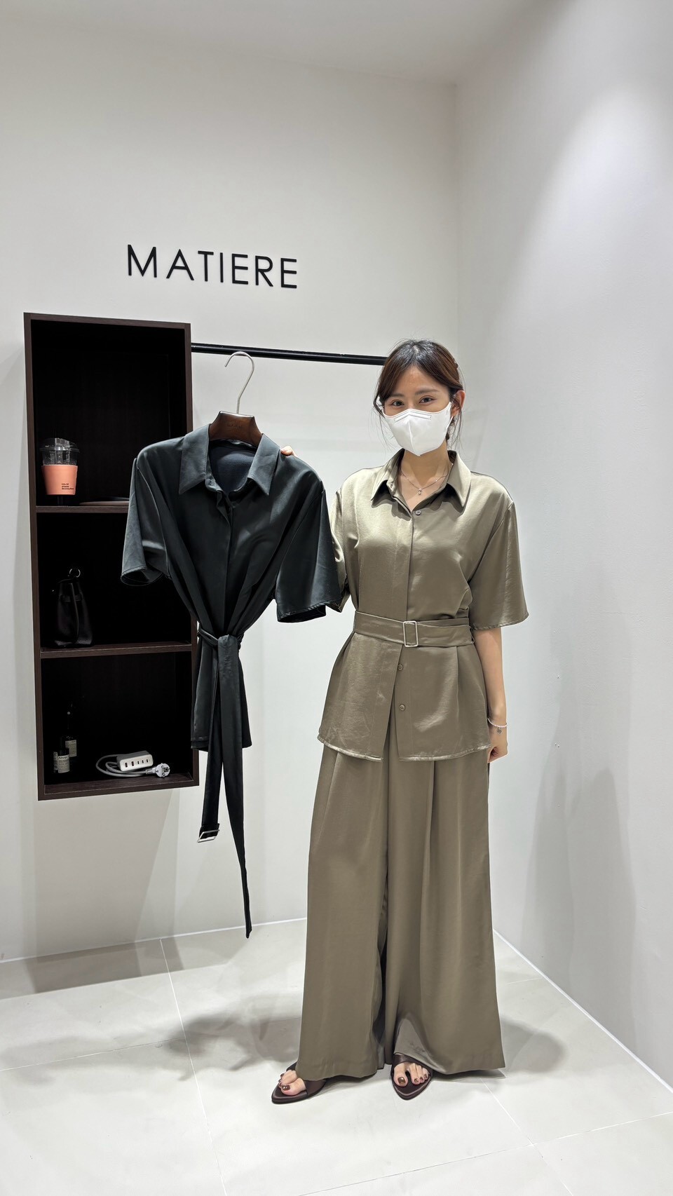 MA7114 日系方扣高級光澤感襯衫