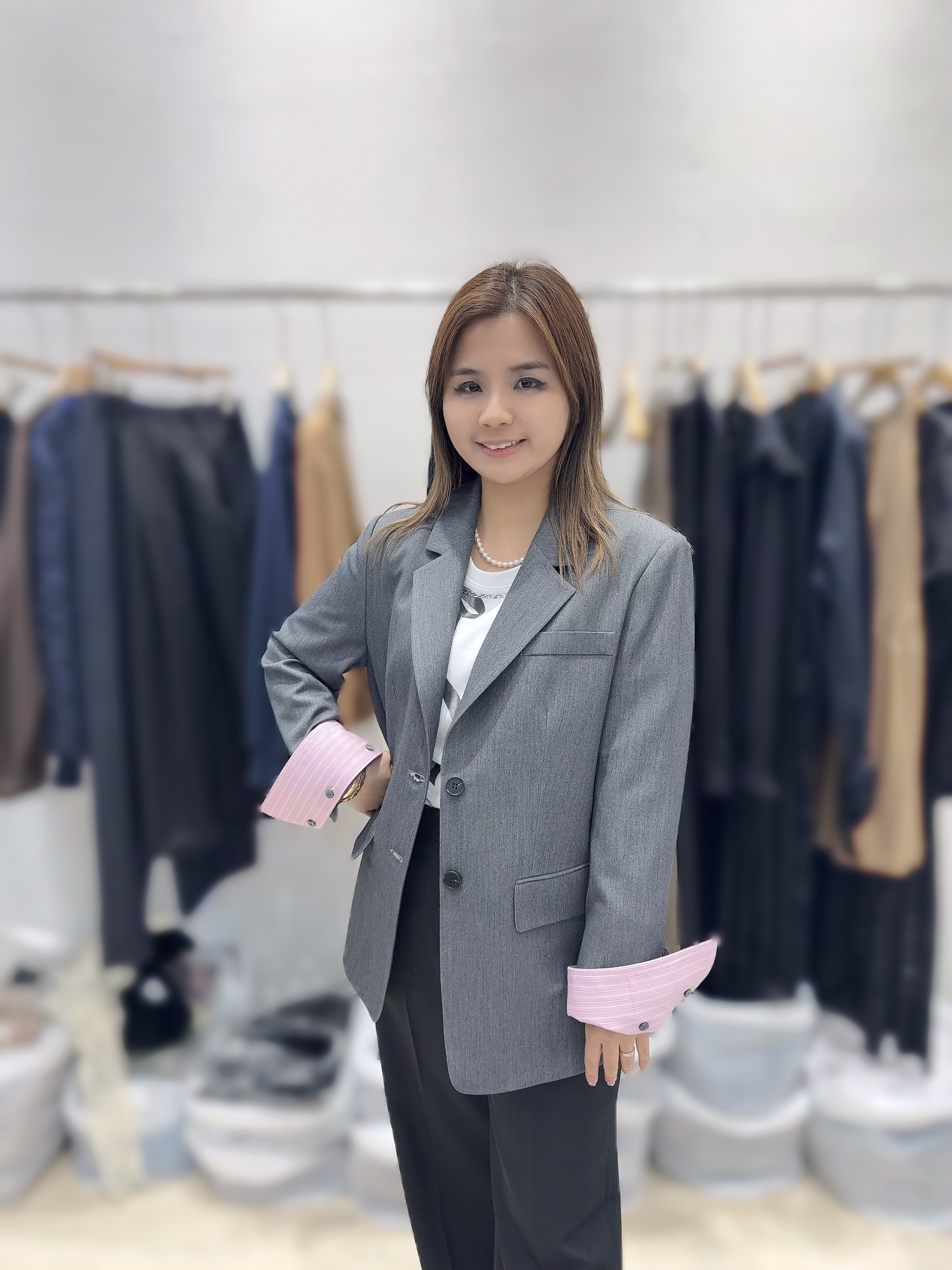 EN02  高質西裝褸 S:胸39 長26.5 M:胸40 長26.5 $899  校長靚價