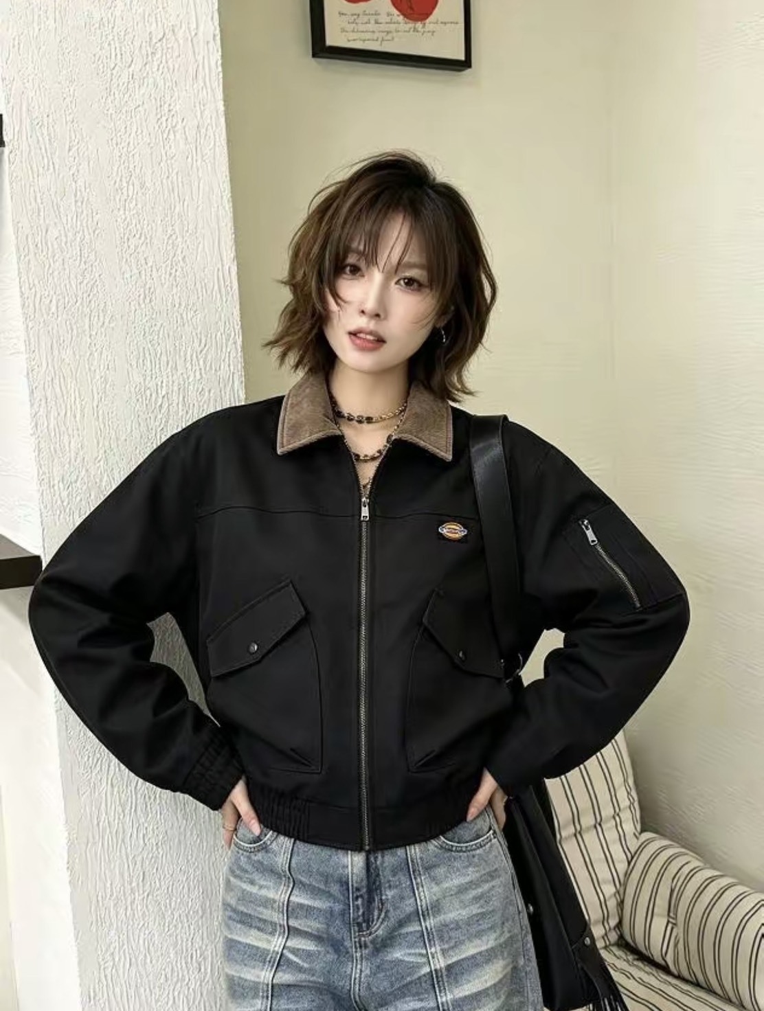 Dickies 美式 復古 燈芯絨 領子 巴恩 MA-1風 外套