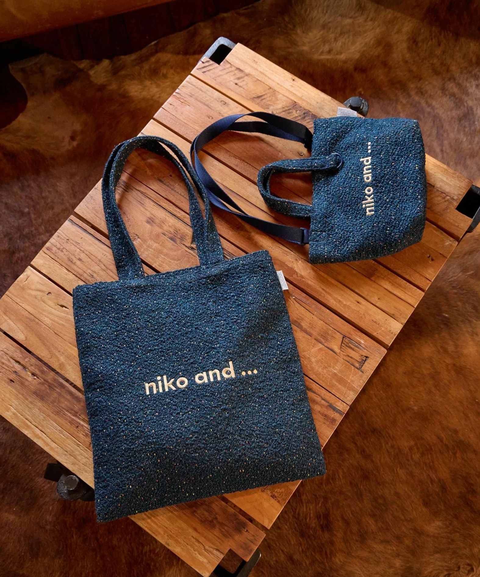 日本選物｜niko and... 26FW Logo Textured Tote Bag  (5 Colours)