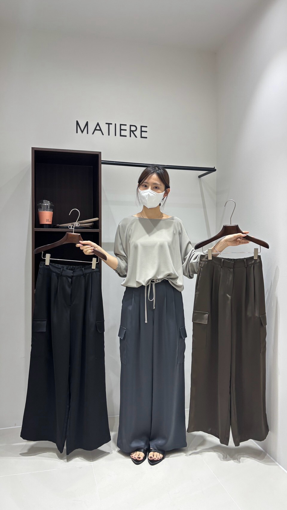 MA7105 時髦垂墜感工裝直筒寬褲