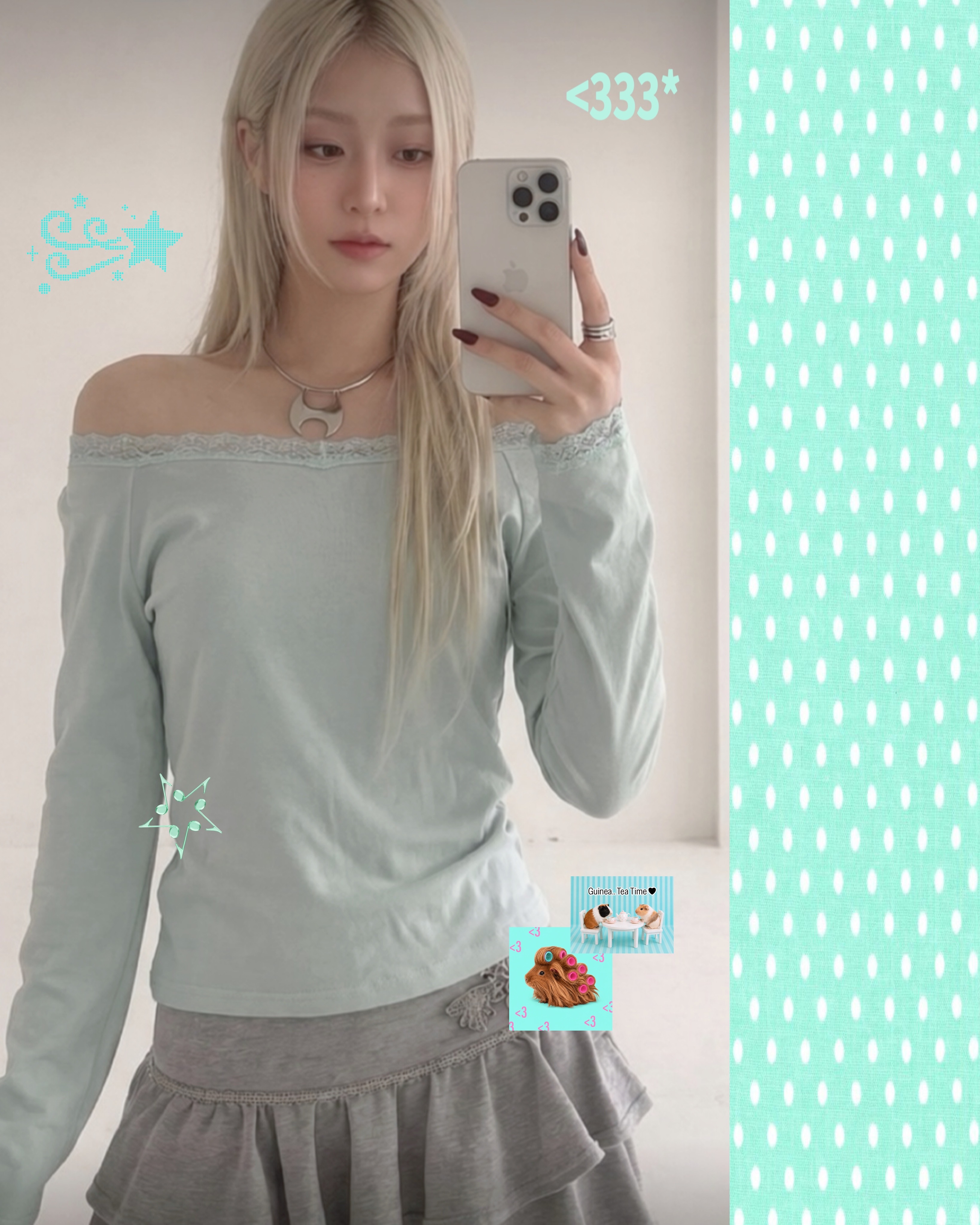 【網站限定優惠】Laces Cotton Off Shoulder Top