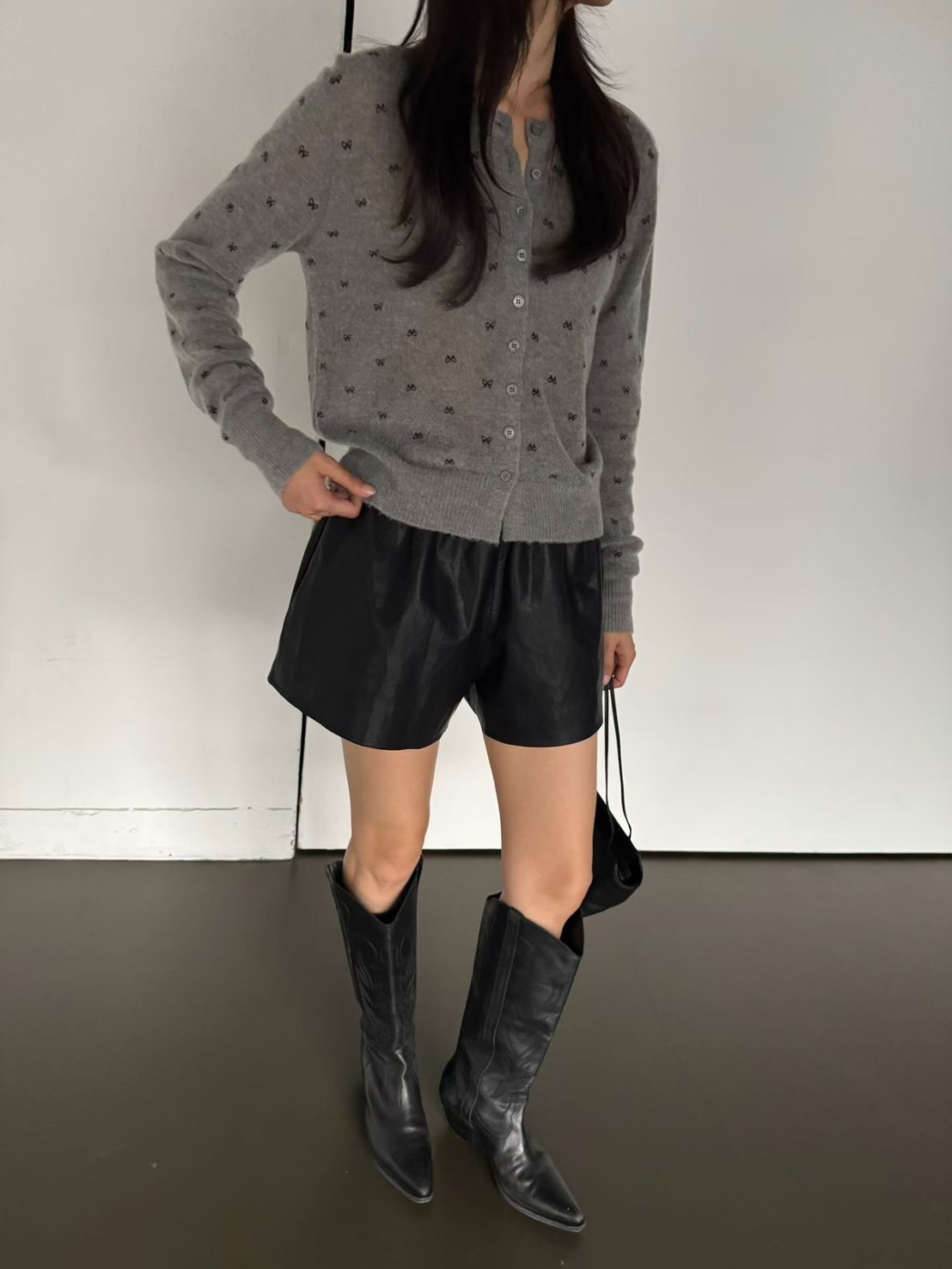 小蝴蝶結針織小外套