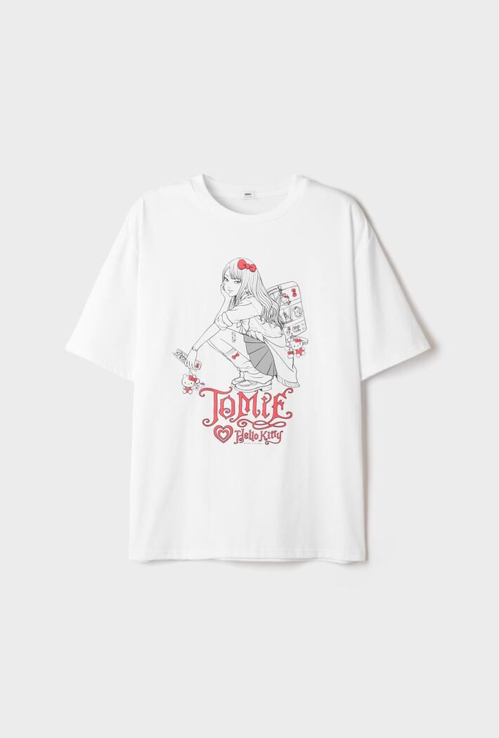 伊藤潤二辣妹富江 x Hello kitty 聯名款 短T
