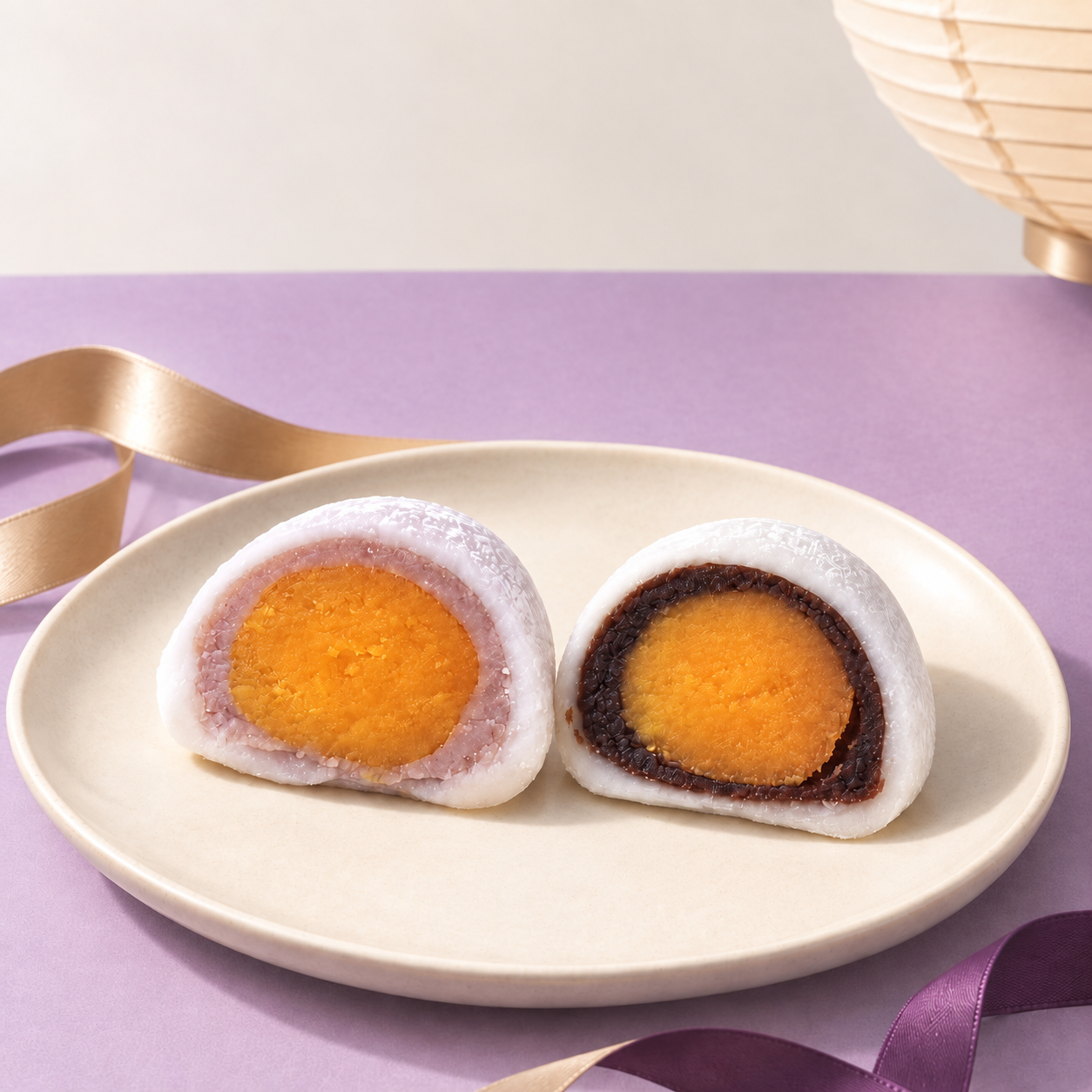 【 鹹蛋黃大福兩入組 】芋泥1入 + 烏豆沙1入