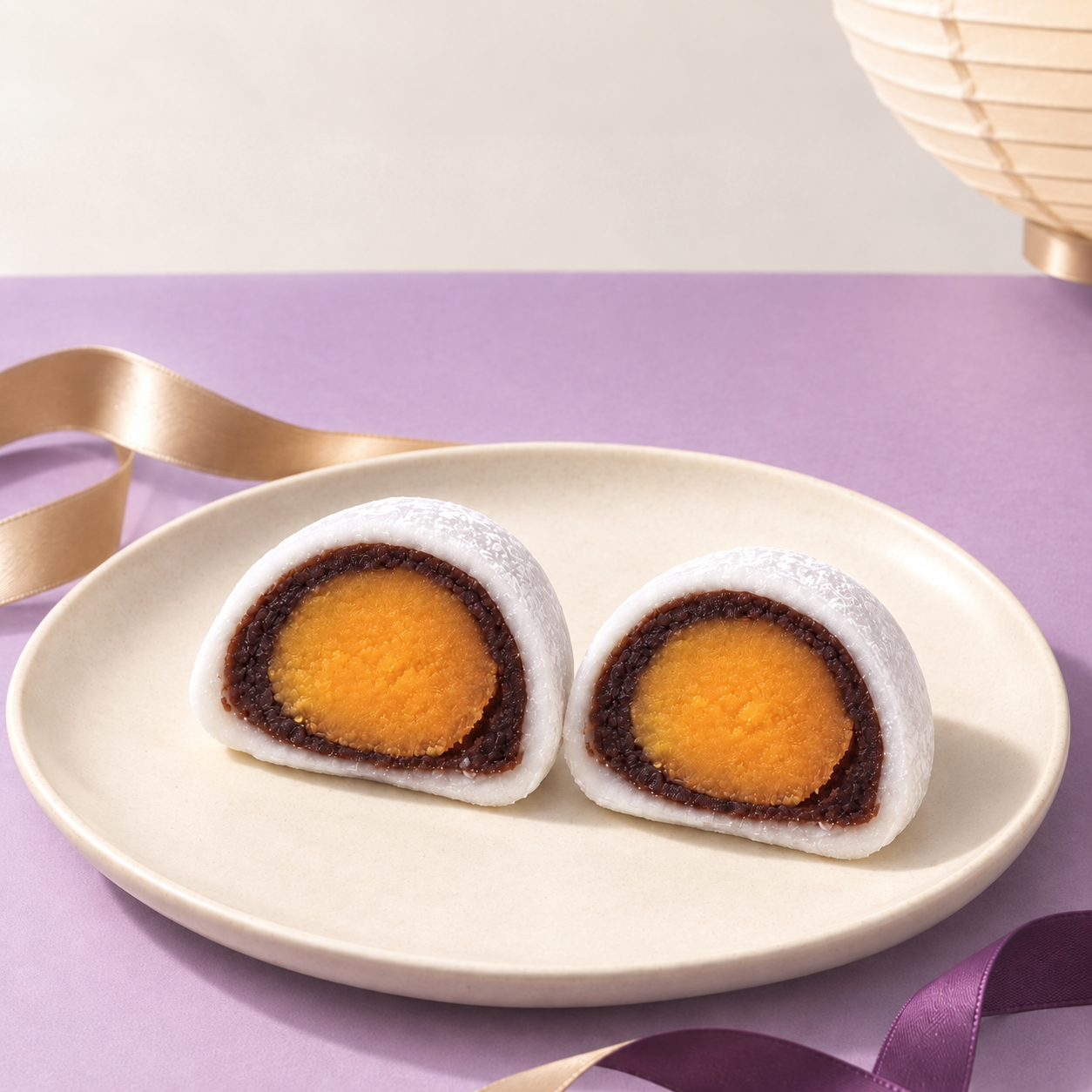 【 鹹蛋黃大福兩入組 】烏豆沙2入