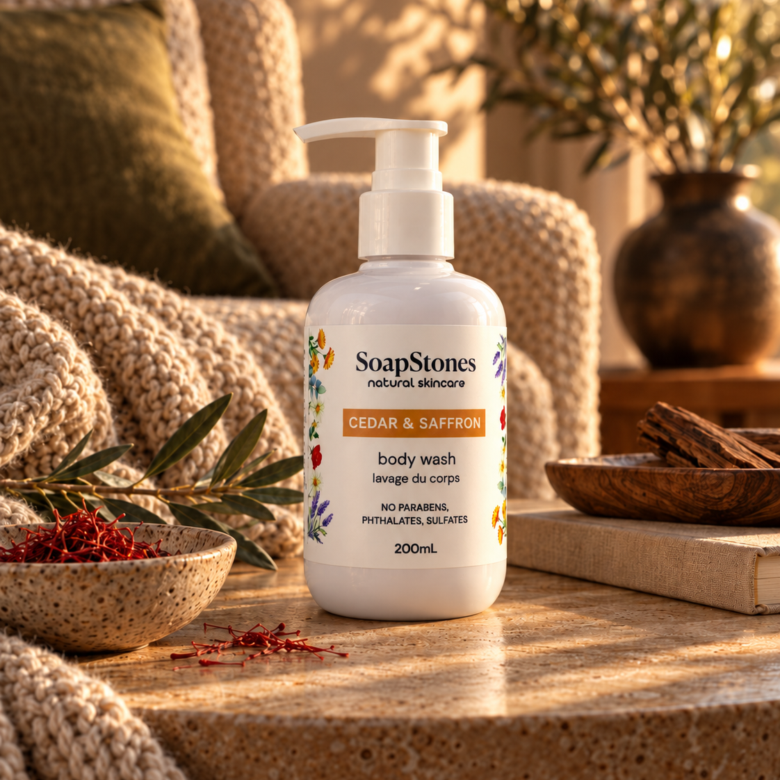 Soapstones雪松藏紅花沐浴露