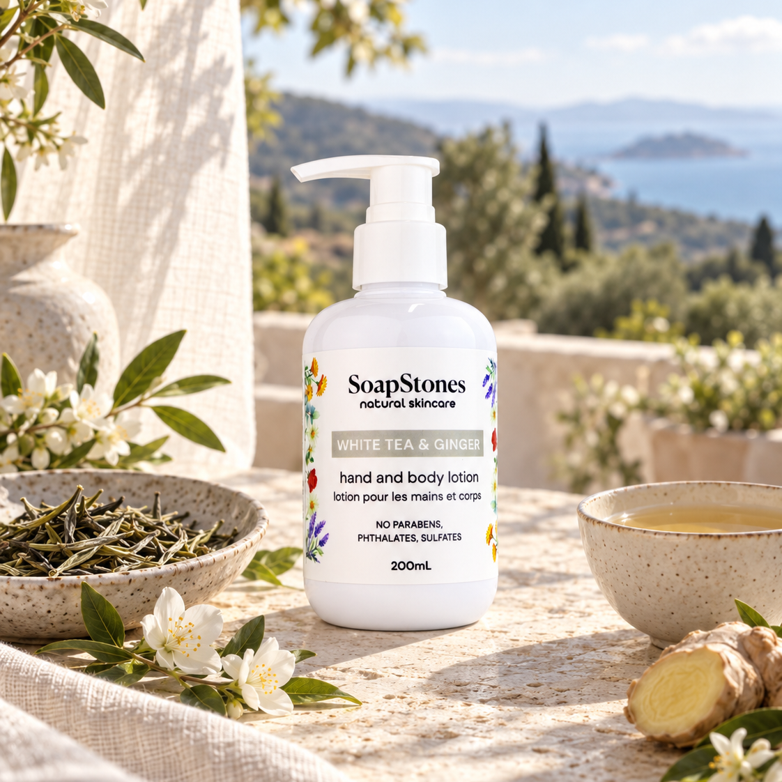 Soapstones白茶生薑手部及身體潤膚乳液