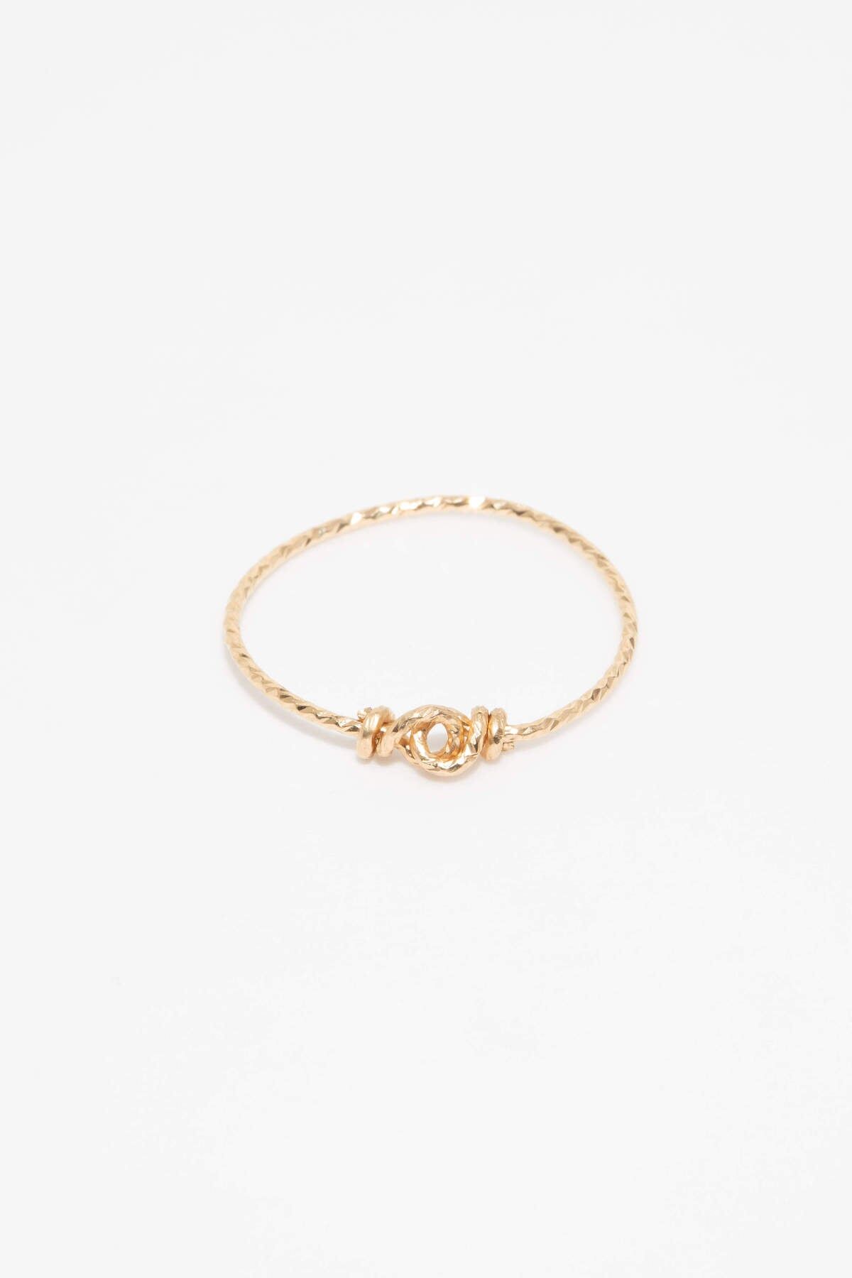 1YA0915-028 [YAY PARIS] Éclat 結形戒指 金色 (EU)