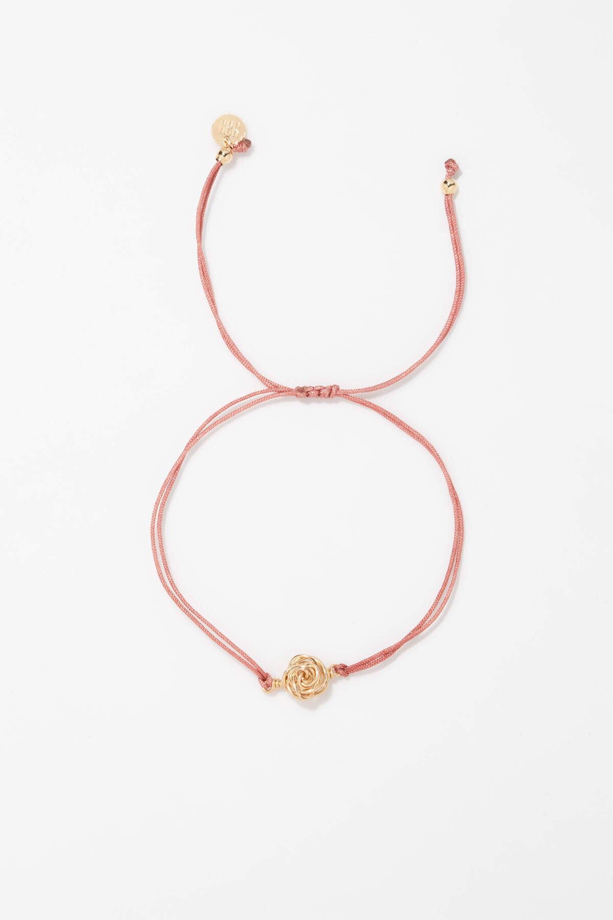 1YA0915-088 [YAY PARIS] Rosa 繩索手鏈 - 粉紅色 #102sirs1700-unun (EU)