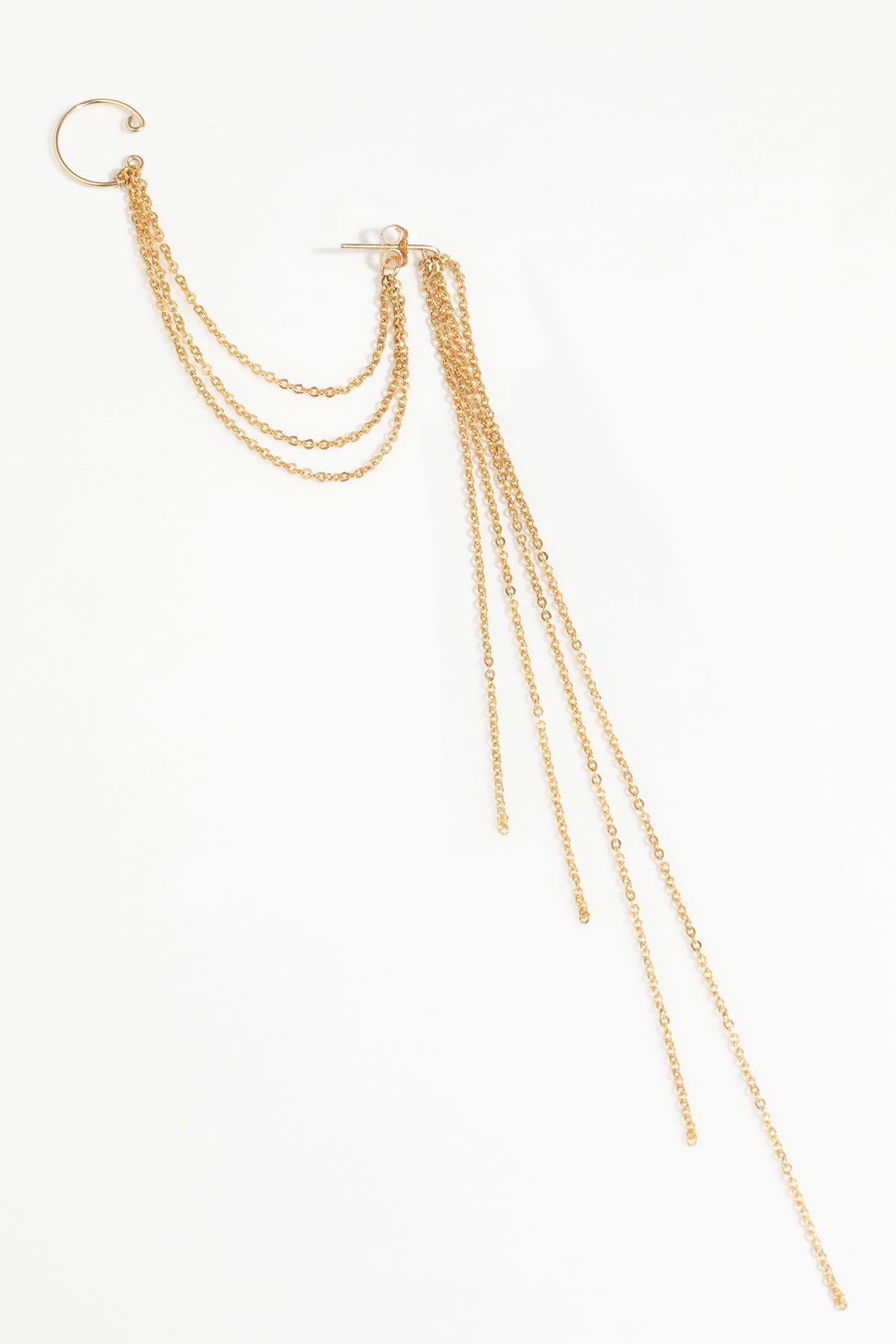 1YA0915-223 [YAY PARIS] Triple Chain 三重鏈條耳飾 (EU)