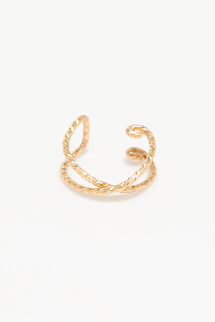 1YA0915-236 [YAY PARIS] Éclat 交叉仿穿孔耳飾 (EU)