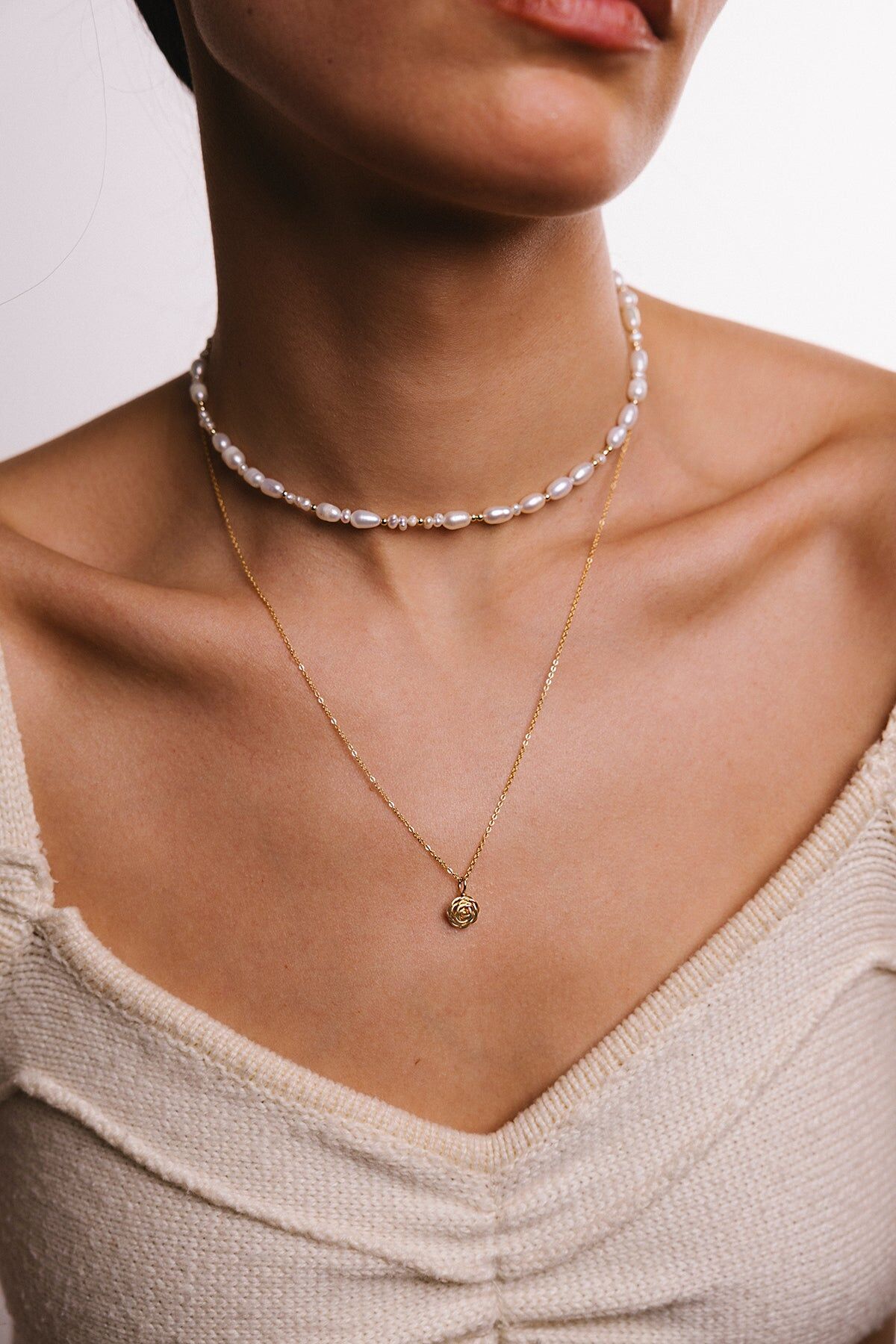1YA0915-295 [YAY PARIS] Small Rosa 金色小型吊墜 金色 #901pdrs100-unun (EU)