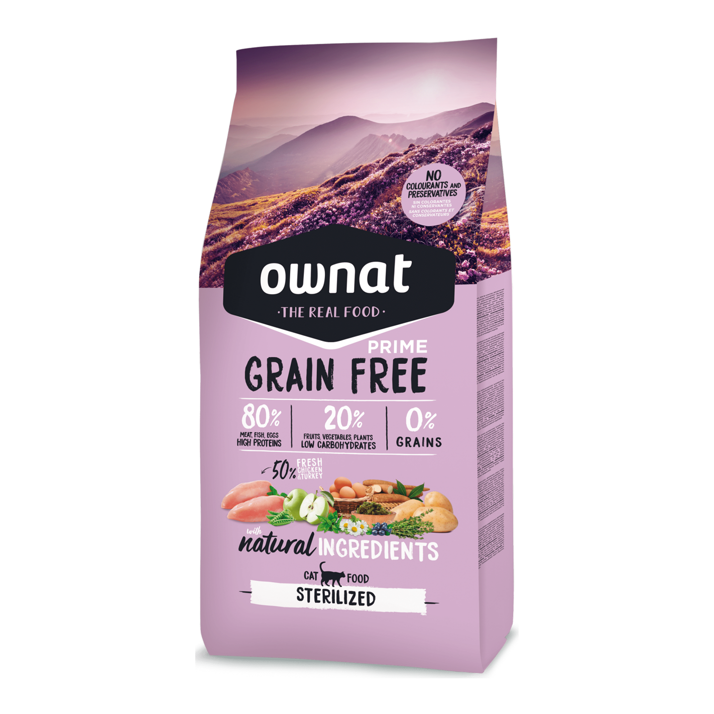 Ownat 無穀物鮮肉貓糧| 放牧雞火雞| 已絕育 體重管理| 3kg