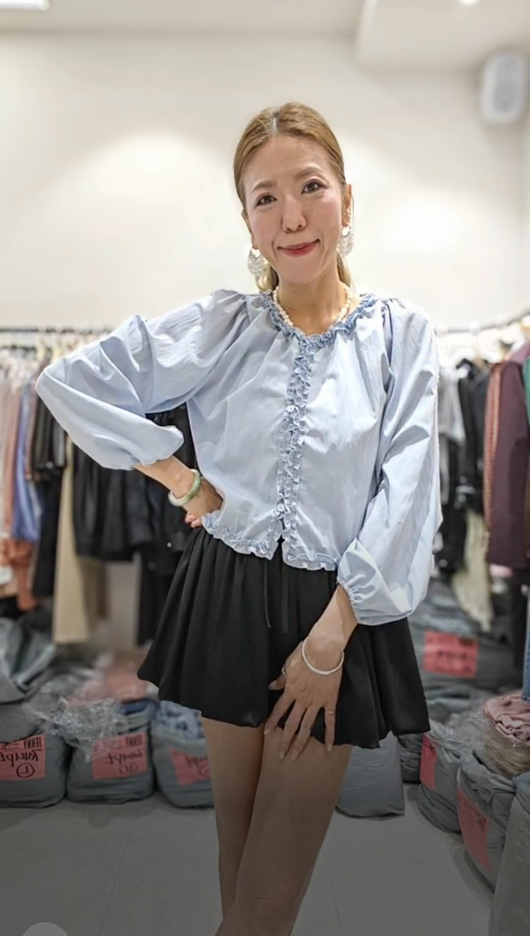 💍K5384  ▶️木耳滾邊小外套 👉B:96cm L:47cm