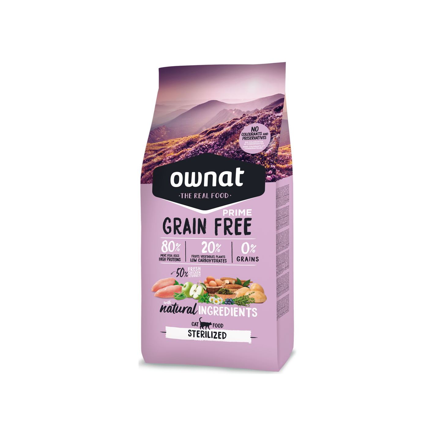 Ownat 無穀物鮮肉貓糧| 放牧雞火雞| 已絕育 體重管理| 1kg