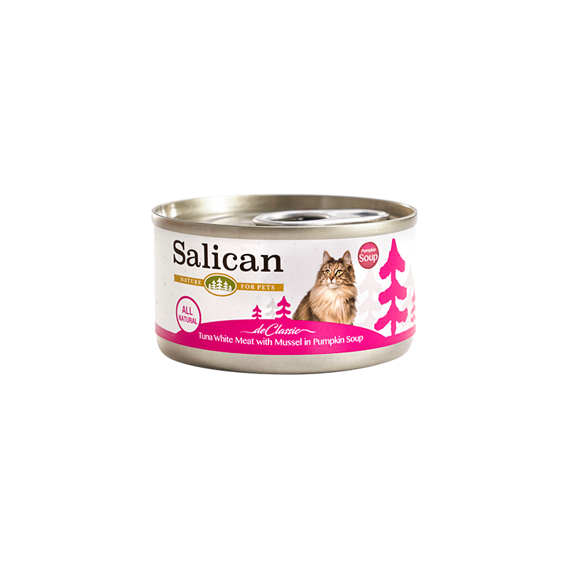Salican 白肉吞拿魚青口南瓜湯貓罐|  85g