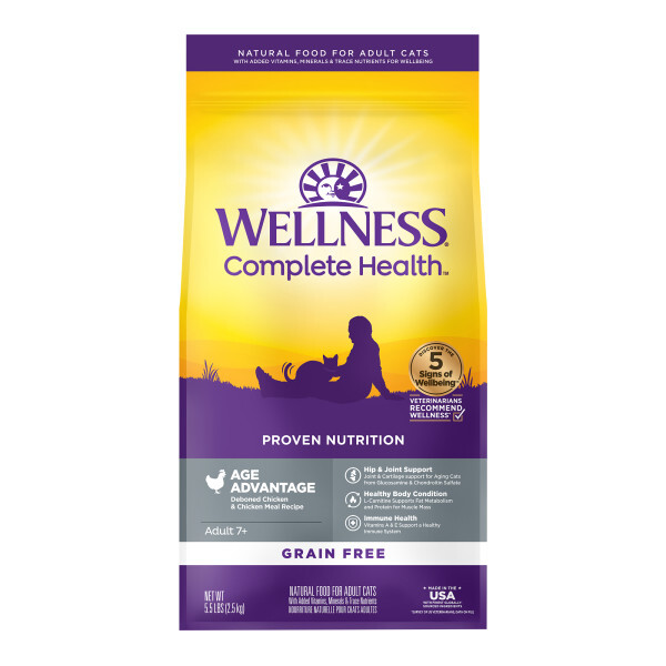 Wellness Complete Health 無穀物貓糧| 老貓護養 雞肉| 5.5lb