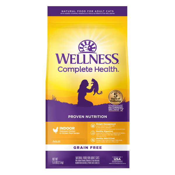 Wellness Complete Health 無穀物貓糧| 室內貓 雞肉| 5.5lb