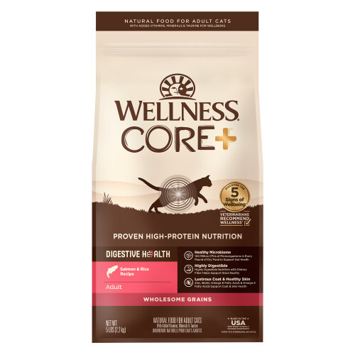 Wellness CORE+ 無穀物腸胃消化貓糧 | 三文魚 | 5 lb