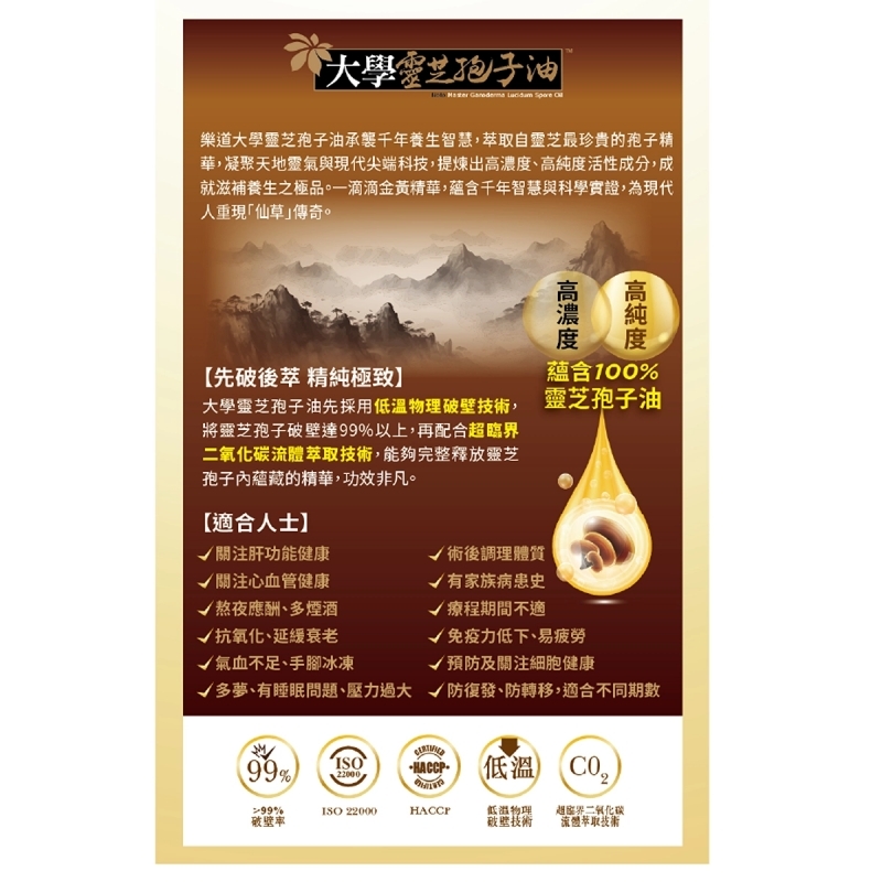 Noto樂道大學靈芝孢子油 30粒