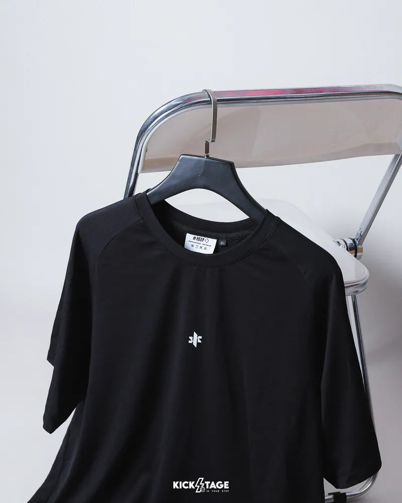 KEEP STAR DRY PERFORMANCE TEE 星芒速乾機能 短T 黑色 透氣 LOGO 印花 慢跑 運動 短TEE【KS364】