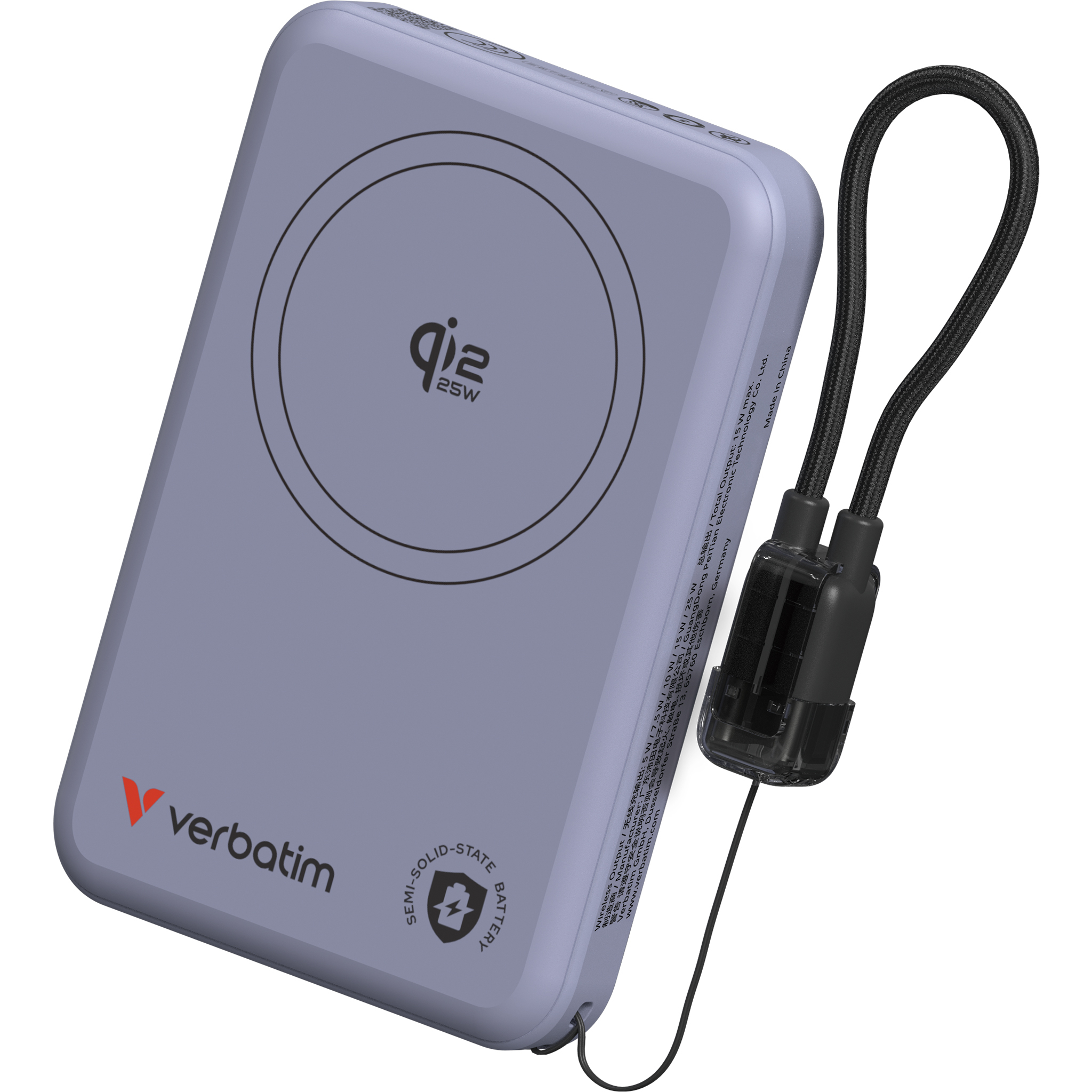 SnapBlok 10000mAh Qi2.2 半固態磁吸無線流動充電池 (*3C認證+二維碼）